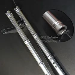 Нержавеющая сталь китайский Флейта Сяо традиционные профессиональный вертикальный музыкальный инструмент 8 отверстий в F/g ключ ручной