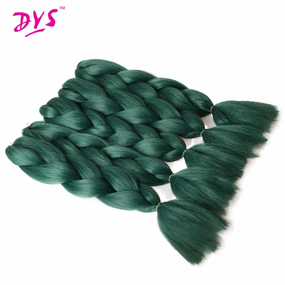 Deyngs Natural Synthetic Braiding Hair 24inch Pure Green Colored Crochet Braids Hair Extension Jumbo Braids Bulk Hair Braiding Deyngs Natural Synthetic Braiding Hair 24inch Pure Green Colored Crochet Braids Hair Extension Jumbo Braids Bulk Hair Braiding