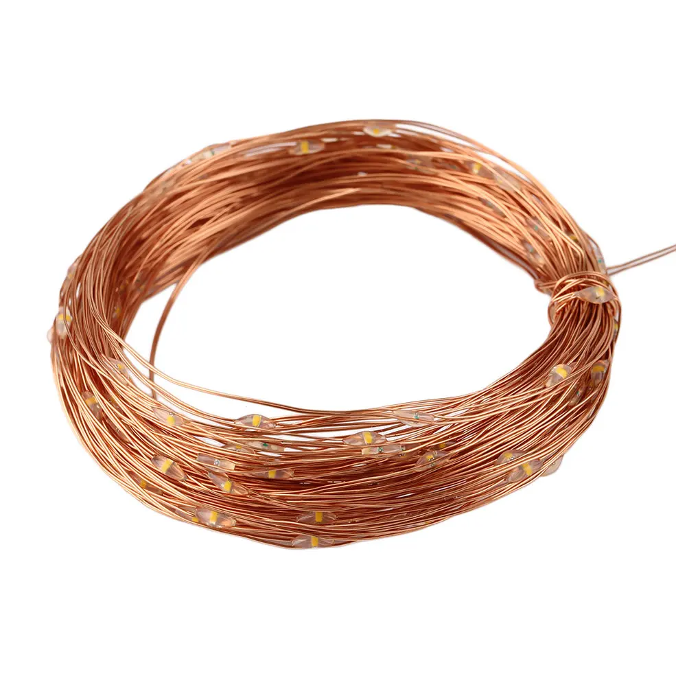 

10 PCS Solar Powered Warm White 15M 150LED Copper Wire Outdoor String Fairy Light