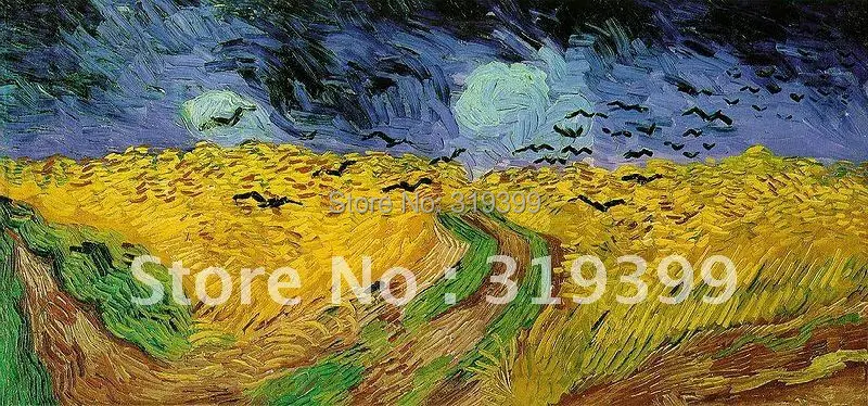 

Vincent Van Gogh Oil Painting reproduction on linen canvas,Wheatfield with Crows,1890 ,100%handmade,DHL Shipping,museum quality