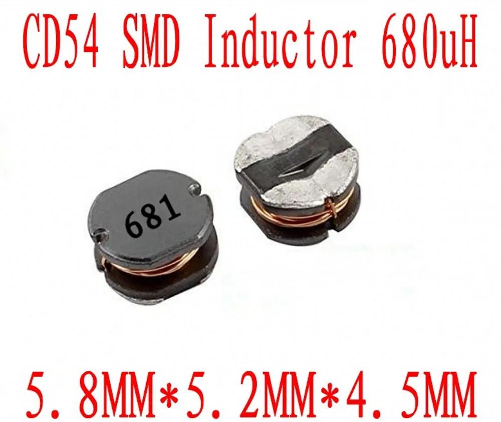 1000 шт./лот Силовые индукторы SMD CD54 680uh 681 индуктор чипа 5 8*5*4 мм|Индукторы| |