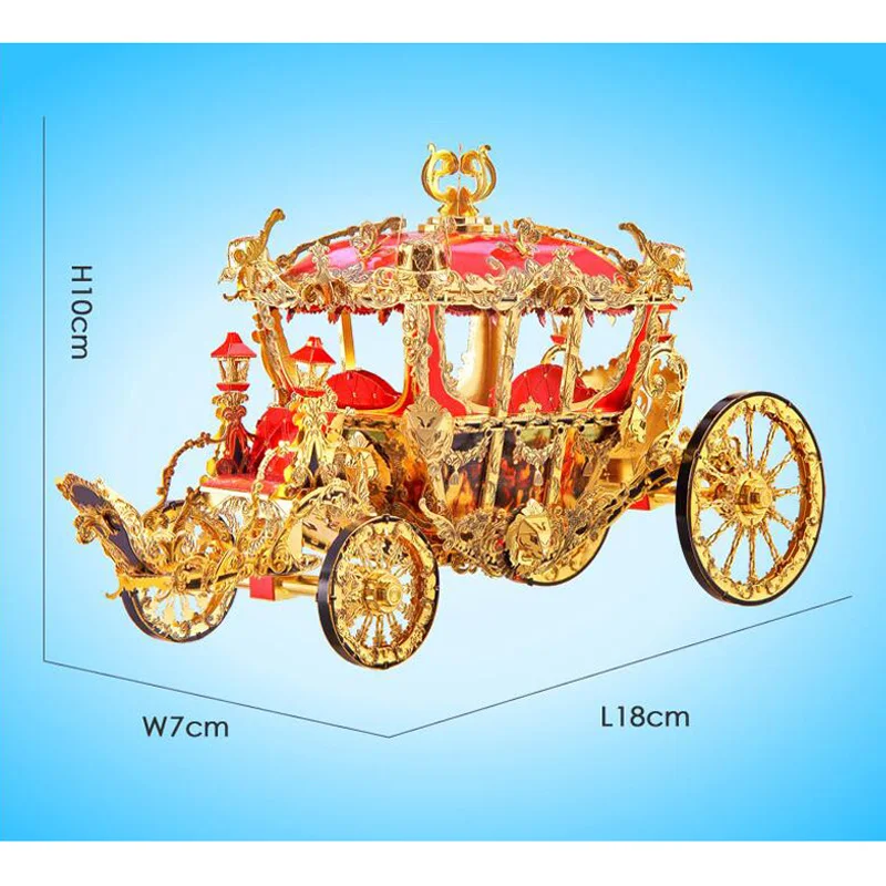 Piececool принцесса карета 3d металлическая головоломка Сборная модель наборы лазерная резка головоломки игрушки P122