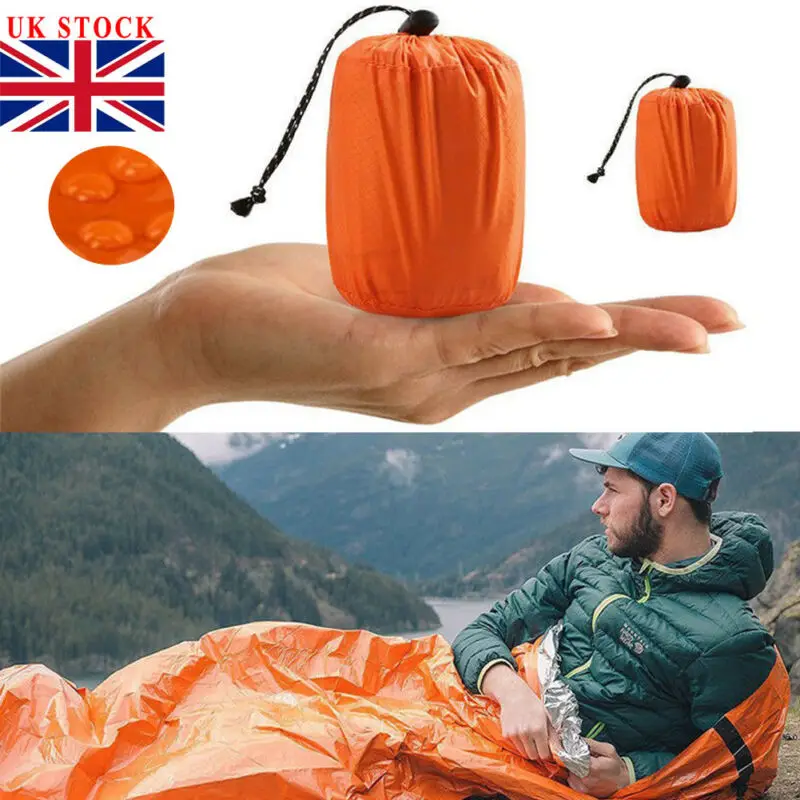

Reusable Emergency Sleeping Bag Thermal Survival Camping Travel Bags Waterproof