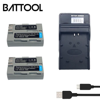 

2X EN-EL3e ENEN3e Li-ion Rechargeable Camera Battery+LCD Battery Charger For NIKON D30 D50 D70 D70S D90 D80 D100 D200 D300 D300S