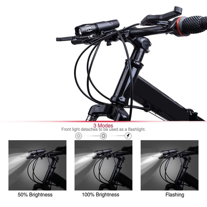 Cyclezone Super Bright Bike Light Safe Riding Bike Flashlight Waterproof bicycle light Set With Bracket luz bicicleta A30 Cyclezone Super Bright Bike Light Safe Riding Bike Flashlight Waterproof bicycle light Set With Bracket luz bicicleta A30