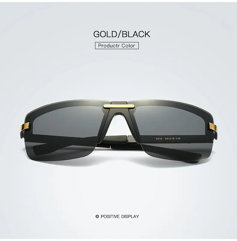 MINIMUM High Quality Half frame Square Sunglasses Women Polarized Men Sunglasses Sport Eyewear Driving Gold frame HD Polarized1 (16)
