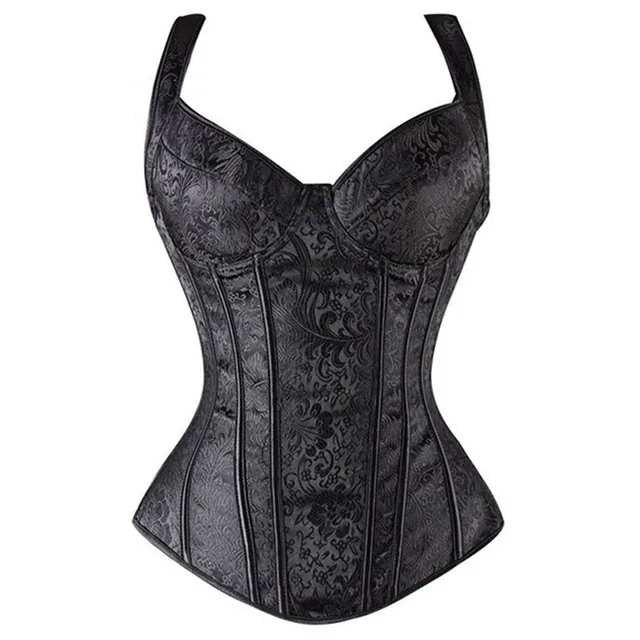 2018-Gothic-Jacquard-Straps-Overbust-Corset-Sexy-Waist-Cincher-Bustier-Shapewear-Zipper-Side-Lingerie-Plus-Size (2)