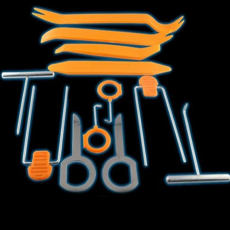 

12pcs Portable Car Radio Door Clip Panel Trim Dash Audio Removal Open Installer Pry Tool Car Interior Auto Vehicle Hand Tools