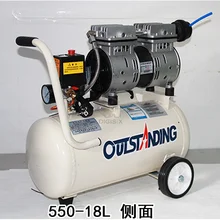 Безшумный светильник, портативный воздушный компрессор, 0.7MPa давление, 18L воздушный цилиндр бассейна, экономичная особенная поршневая разливочная машина