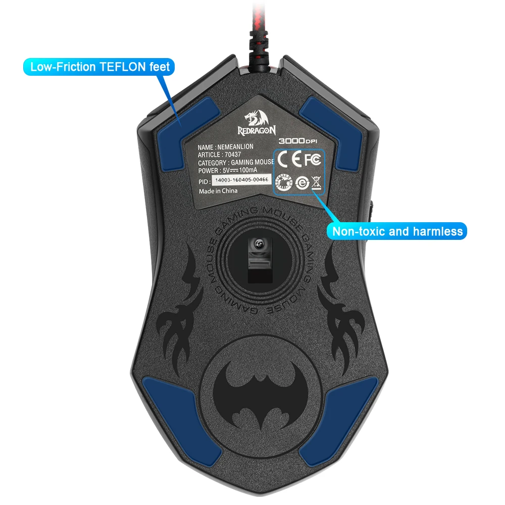 Игровая проводная USB мышь Redragon NEMEANLION M602 3200 точек/дюйм 7 кнопок эргономичный для