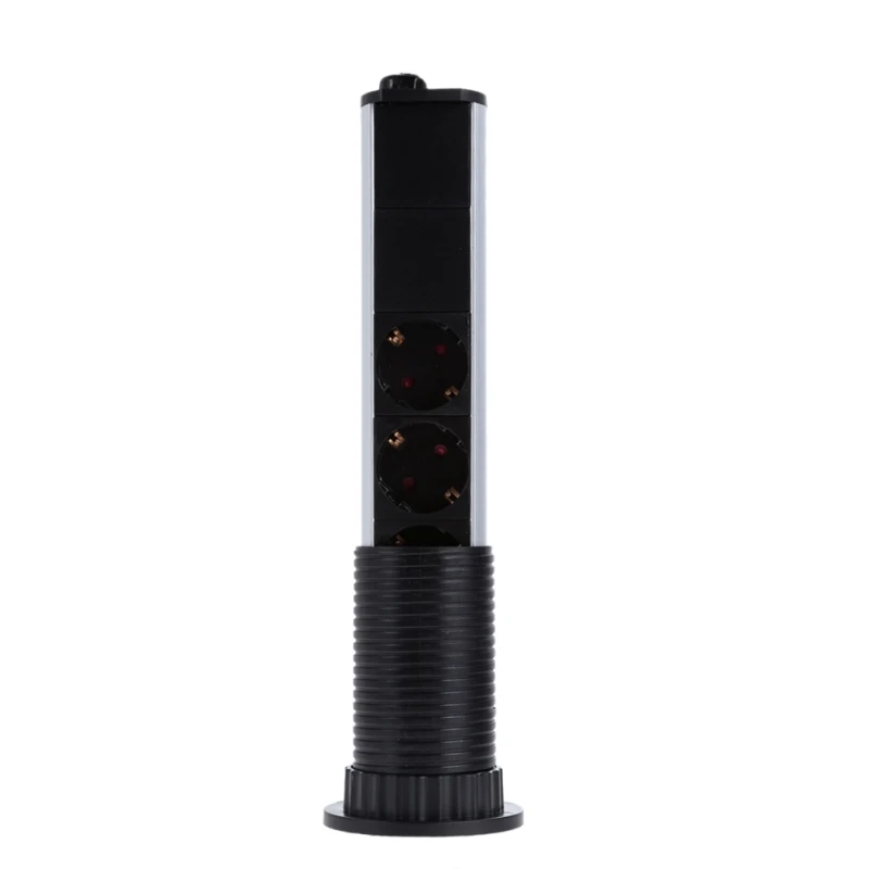  220V 16A tire hacia arriba 3 enchufes eléctricos 2 toma de corriente USB encimeras Escritorio de co