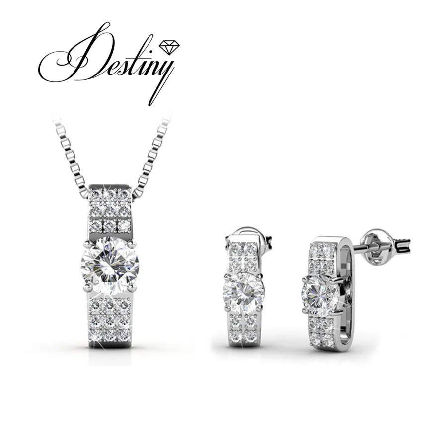 Destiny Jewellery Embellished with crystals from S jewelry sets Luxx Set Pendant and Earrings DS016