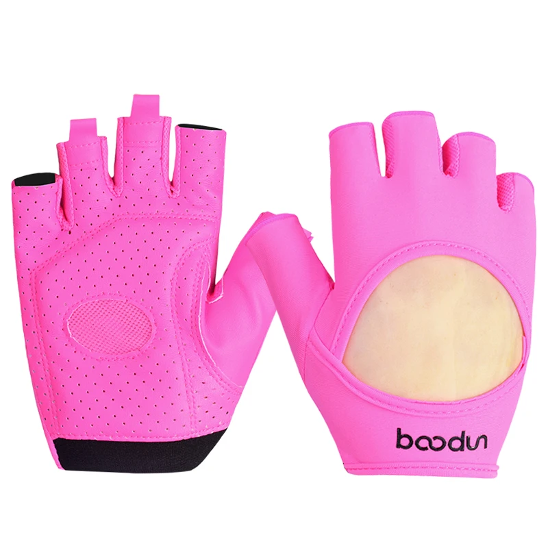 BOODUN Women s Fitness Half finger font b Gloves b font High Quality Breathable Riding font