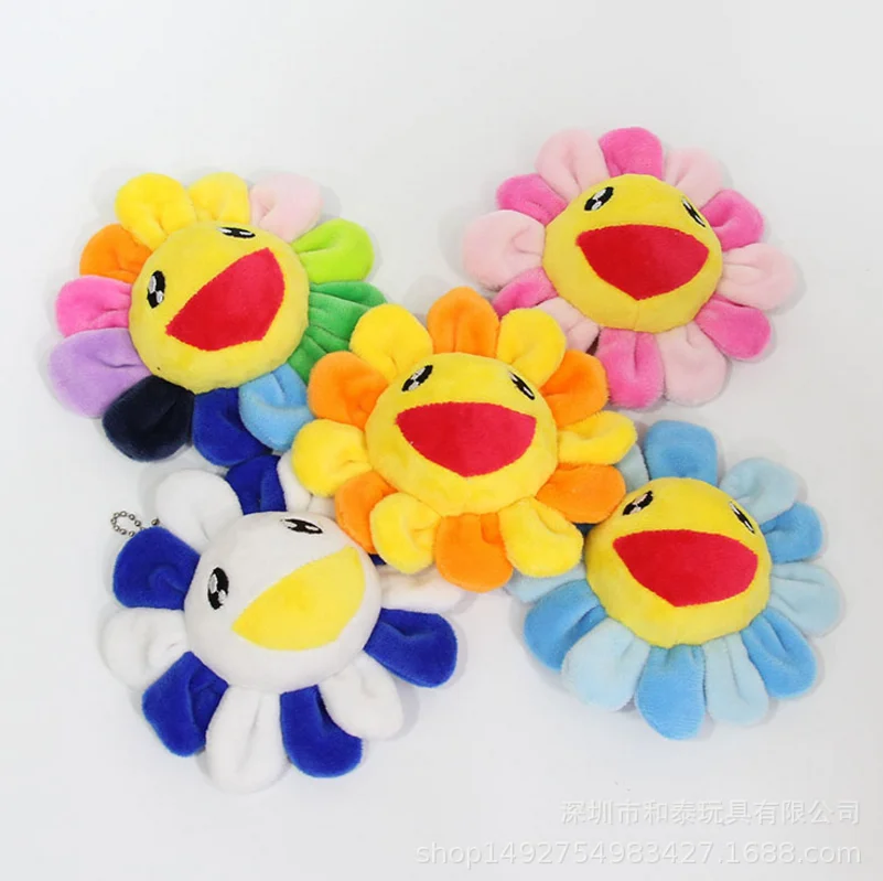 

1pc new cute Sun flower Sunflower Plush Pendant Cartoon Pendant multicolor plush toys gift