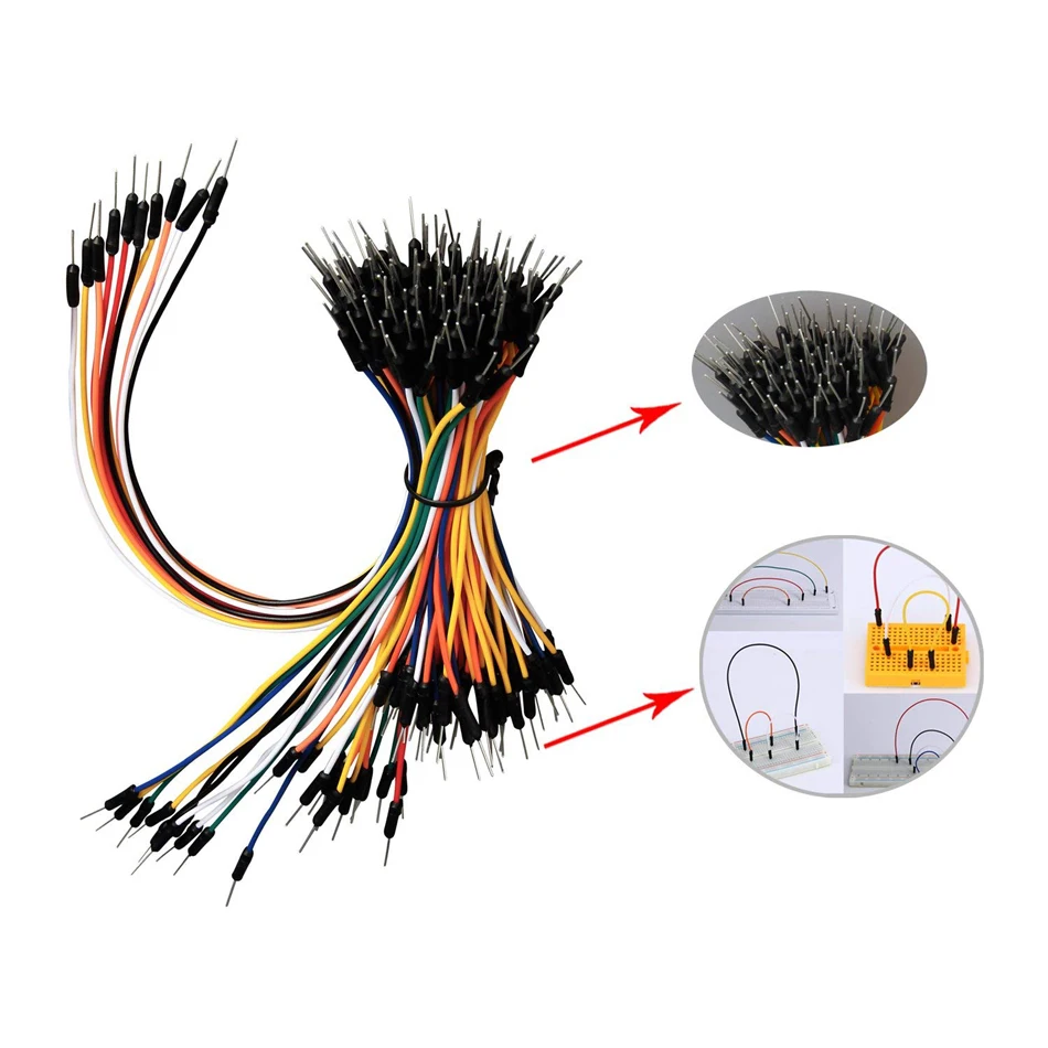 65 pcsDupont lines Breadboard Jumper Wire 12cm/16cm/20cm/24cm Solderless Breadboard dupont Cables Male to Male for Arduino kit