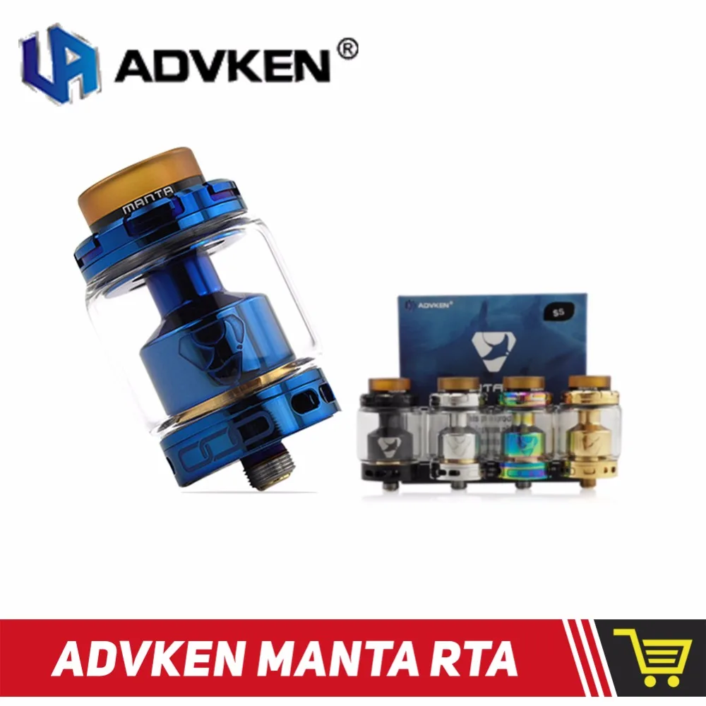 

Original Advken MANTA RTA Atomizer Tank 5ml Capacity with 24mm manta Atomizer Glass VS bravo rta doggy style manta mtl rta tank