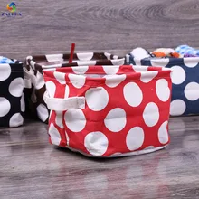 

EIEYO Fashion Printing Cotton Linen Desktop Storage Organizer Sundries Storage Box Cabinet Underwear Storage Basket 40*50cm