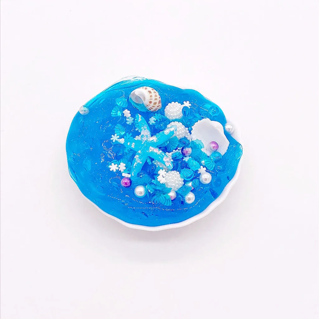 120 мл 4 цвета глины слизи с украшением в виде кристаллов бурового раствора вспенивания грязи стесс рельеф Slime игрушка воображение образование творчество C522