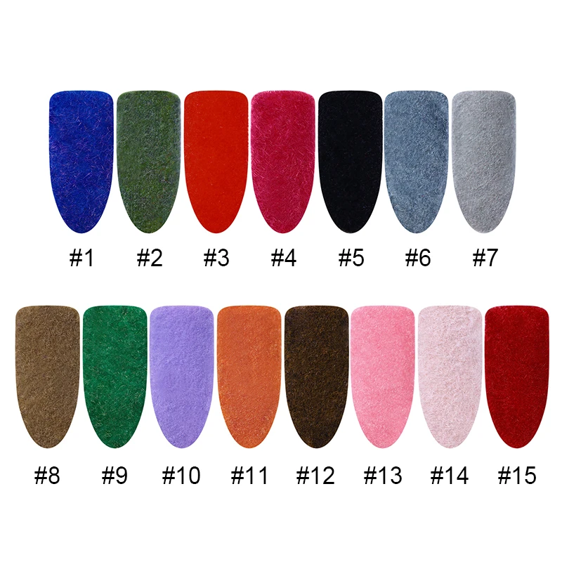 2Pcs UR SUGAR Xmas Velvet Nail Glitter Colorful Gel Polish Set Christmas Nail Art Gel Polish Varnish Lacquer Nail Powder 7.5ml