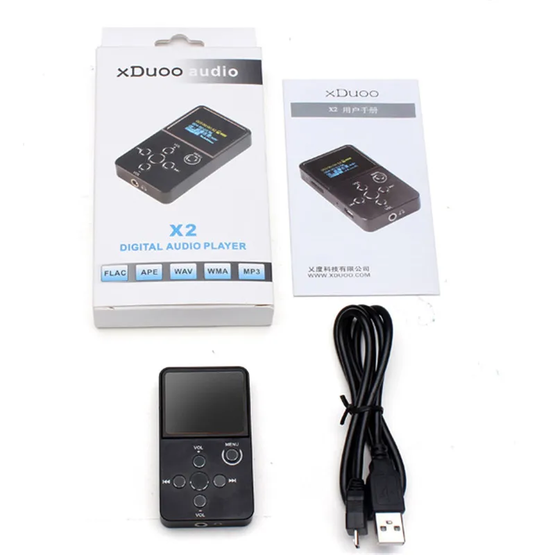 XDUOO X2 металлический HIFI MP3 плеер MP4 профессиональный аудио плеер без потерь 0,9" OLED экран Поддержка 32 Гб TF MP3 WMA APE FLAC WAV