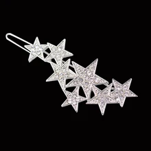 НОВАЯ тонкая заколка для прически с пентаграммой Корейская версия Хрустальная звезда, заколка с пряжкой,, FJ-003