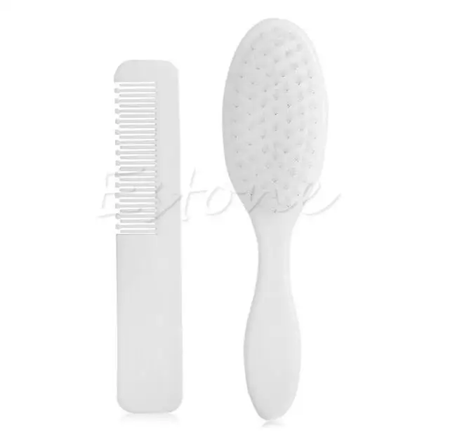 2pcs Set Cute Baby Boy Girl Kids Gentle Soft Hair Brush Comb Set Newborn Hair Brush Infant Massager Comb