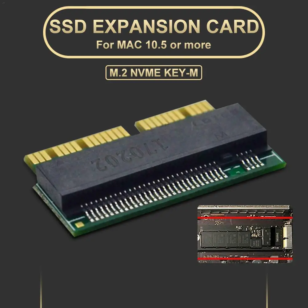 Карта адаптера NVMe PCIe M.2 M Key SSD для Macbook Air 2013 2014 2015 Расширительная карта Pro retina