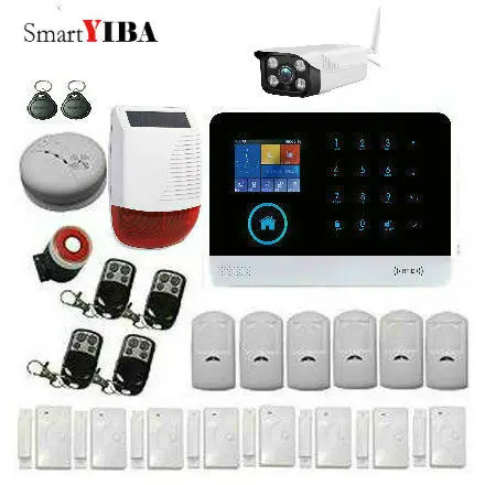SmartYIBA Wireless Video IP Camera WIFI GSM Home Security Alarm System Outdoor Solar Power Siren APP Remote Control French Voice