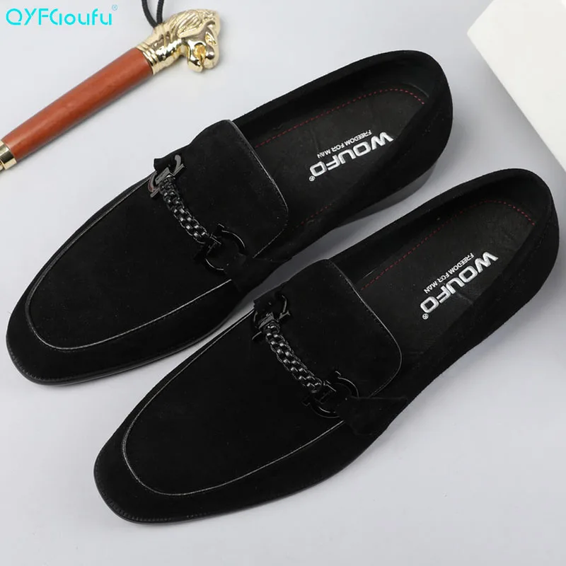 

New Arrivals Men Black Brown Casual Shoes Genuine Leather Slip-on Men Shoes Luxury Designers Italian Wedding Shoes
