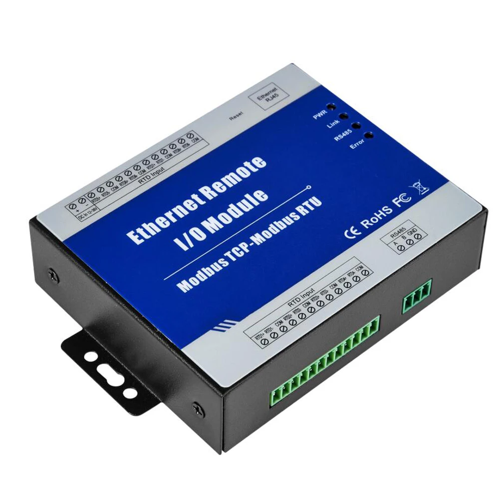Modbus RTU RS485 для RJ45 Ethernet сетевое удаленное модуль 8 входов RTD поддерживает PT100/PT1000