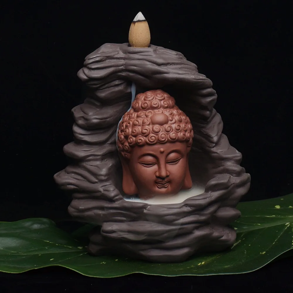 Buy Buddha Statue Ceramics Refulux Incense Burner