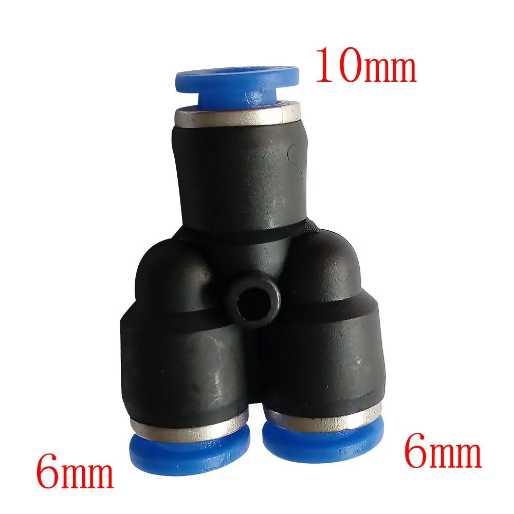 4mm 6mm 8mm 10mm 12mm Tubo OD 3 Y forma neumática empujar en CONECTOR conexión rápida igual o reductora 4mm 6mm 8mm 10mm 12mm Tubo OD 3 Y forma neumática empujar en CONECTOR conexión rápida igual o reductora
