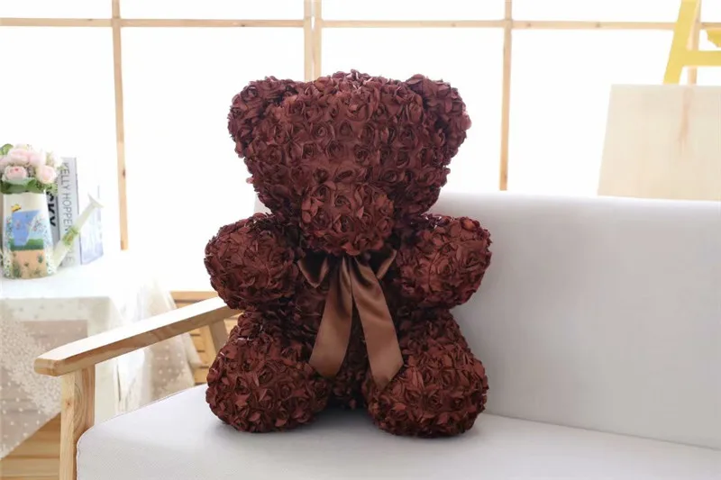 60 см розовый медведь плюшевая игрушка Роза цветок плюшевый Мишка Куклы День Святого Валентина подарок День Рождения Декор
