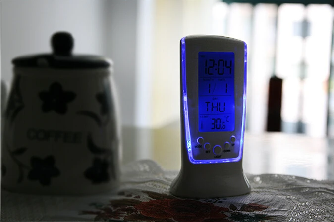 20 шт. большой экран диодный цифровые электронные часы с будильником часы температура музыка освещение Многофункциональный Будильник подарок