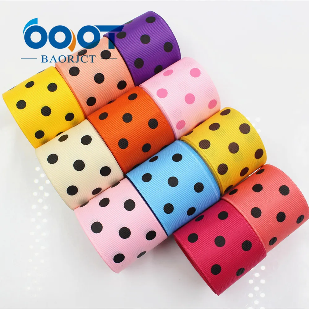 

OOOT BAORICT 1762225,Polka Dots grosgrain Ribbon,38MM ,10 yards The tape for Sewing ,DIY Headdress Accessories Handmade material