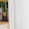CITYINCITY-rideau en Faux lin, Tulle blanc, Voile rayé, personnalisé pour fenêtre de chambre à coucher ► Photo 1/6