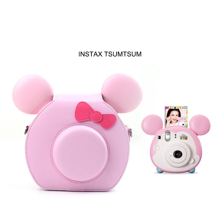 Loverly чехол из искусственной кожи для камеры с ремешком для Fujifilm Instax TsumTsum Polaroid camera Portector