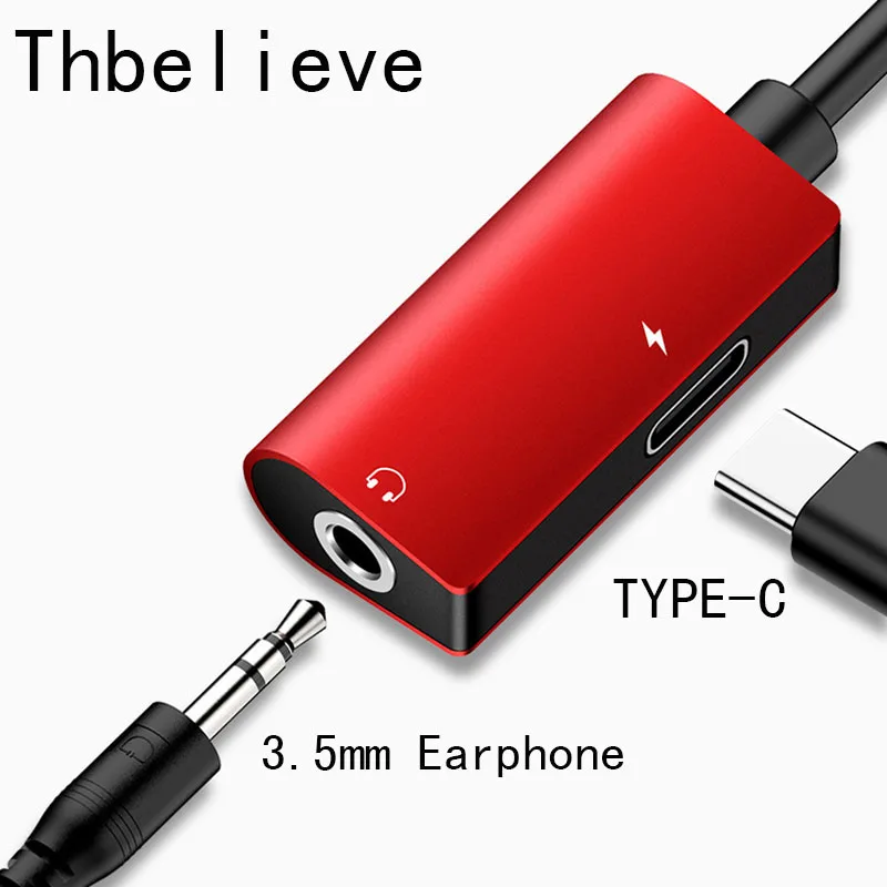 Thbelieve USB Type C на 3 5 адаптер для наушников 2 в 1 USBC мм аудио разъем преобразователь