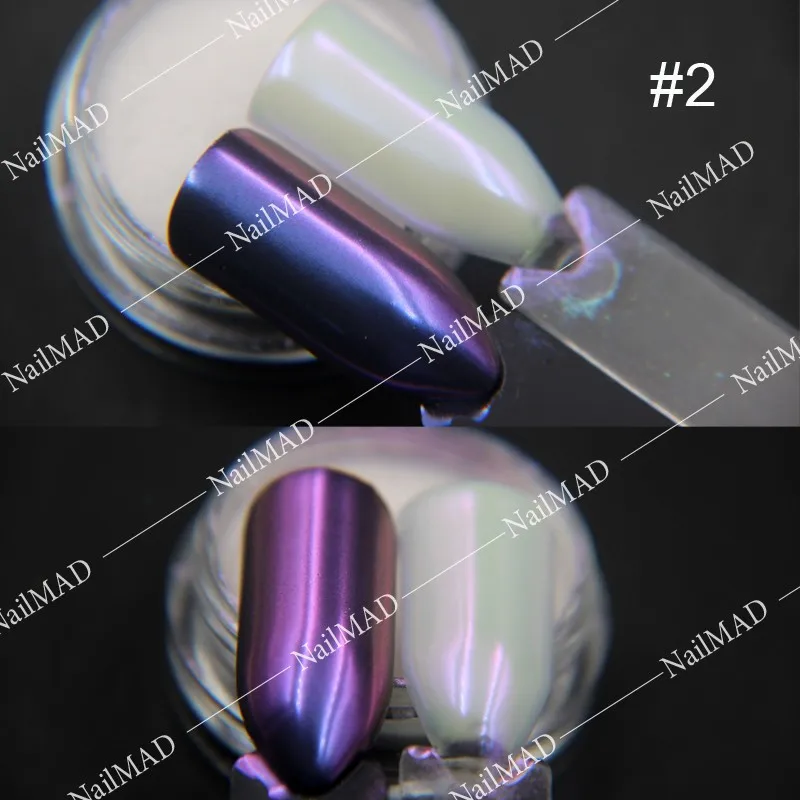 1 г NailMAD Хамелеон порошок для ногтей зеркальный хромированный пигмент Русалочка