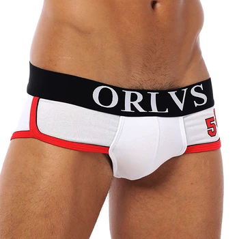 

ORLVS Brand 50PC/LOT Wholesale Comfortable Underwear Sexy Men Briefs Breathable Men Panties Cotton Quick Dry Mesh Men Briefs