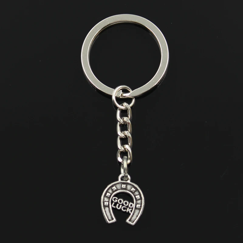 

New Fashion Keychain 17x14mm horseshoes good luck Pendants DIY Men Jewelry Car Key Chain Ring Holder Souvenir For Gift