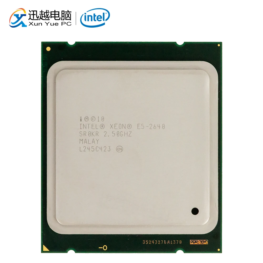 إنتل زيون E5-2640 سطح المكتب المعالج 2640 ستة النواة 2.5 GHz 15 MB L3 مخبأ LGA 2011 الخادم وحدة المعالجة المركزية المستخدمة