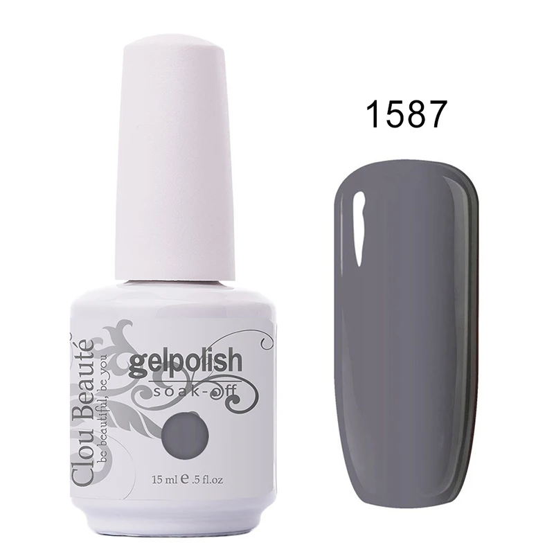 Clou Beaute УФ-гель для ногтей чистый цвет Лак Профессиональный лак для ногтей гель Лаванда розовый телесный гель лак 1579 - Цвет: 1587