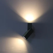 IP65 waterproof adjustable GU10 Base outdoor cube bollard wall light 10W