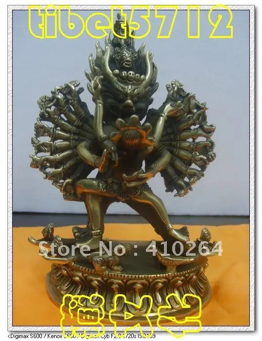 

Tibet Buddhism bronze Yamantaka Yab-Yum Buddha Statue 18 cm