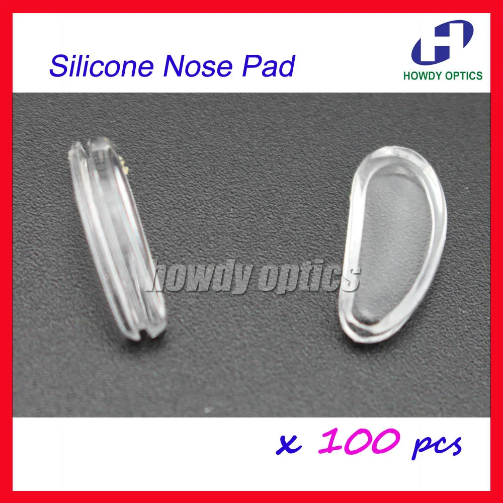 100 шт Силиконовые полукруглые семена дыни носовые накладки для нейлоновая рама очки вставляющийся 13 мм оптические аксессуары