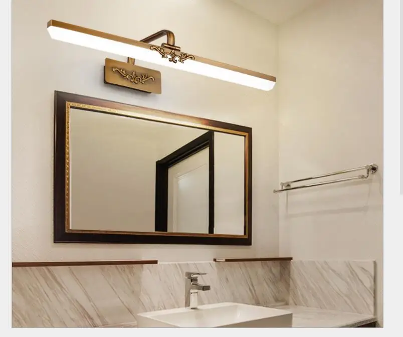 LED Wall Fixture Lamp Bathroom Makeup Mirror Front Light E14 Bulb Country Bronze