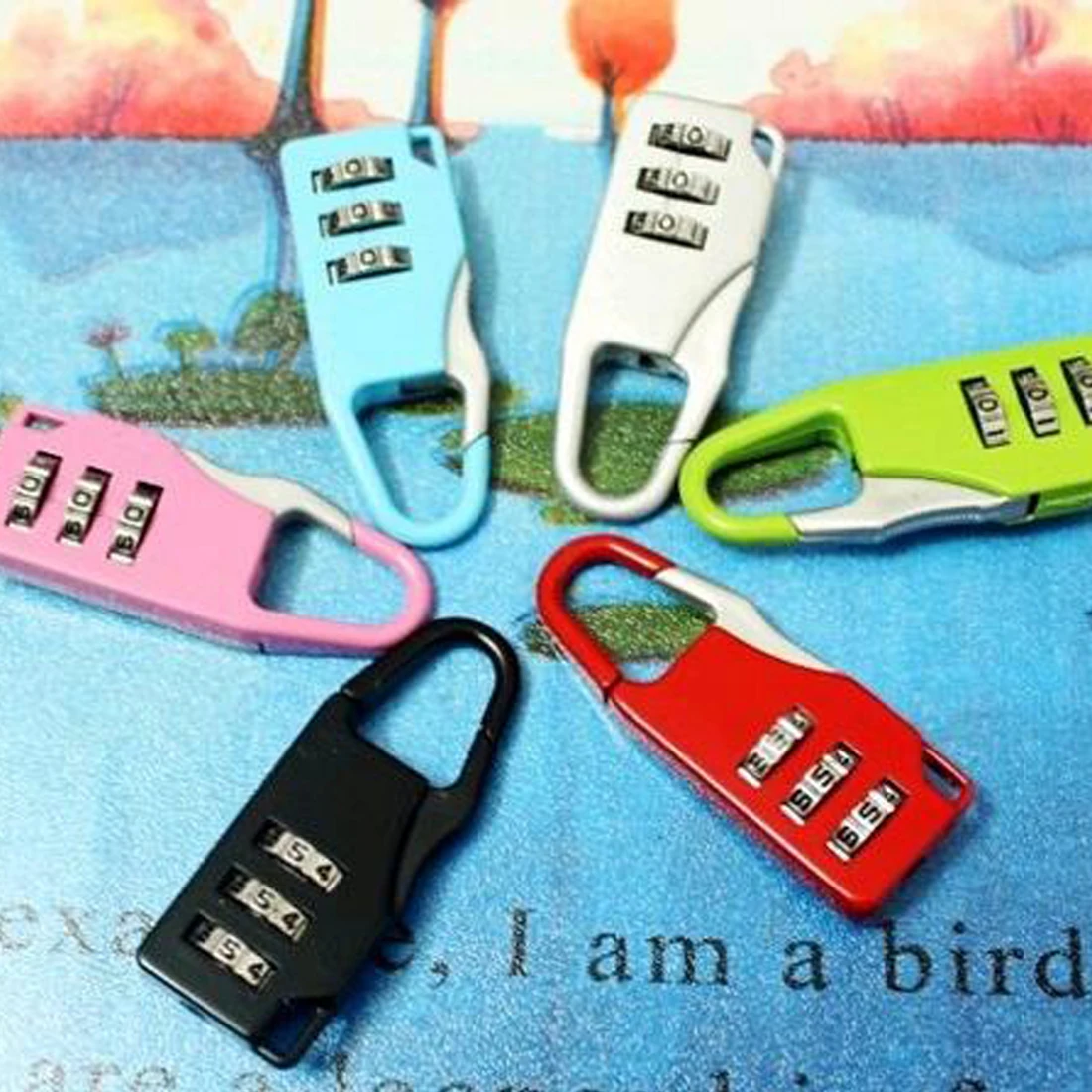 

3 Dial Digit Number Code Password Combination Padlock Security Travel Safe Lock