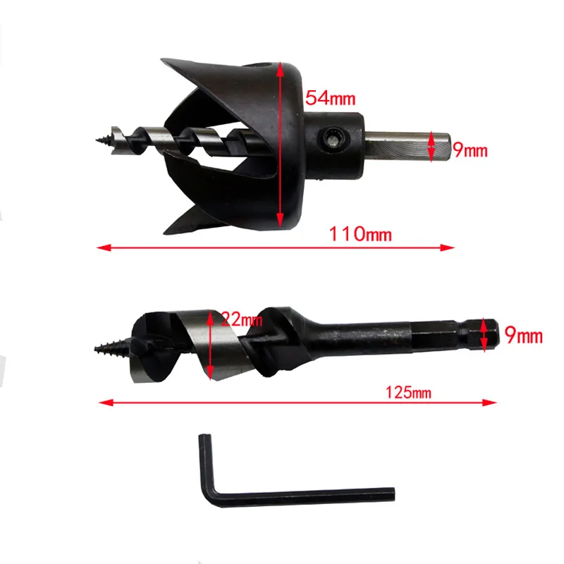 54mm Wood Hole Saw Ball lock hole saw woodworking keyhole openings Kit