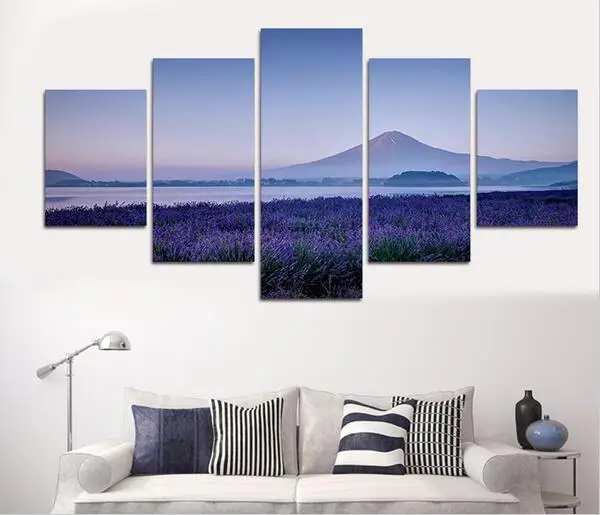 Unframed 5 Panels Landscape Canvas Printed Oil Painting unframed Wall